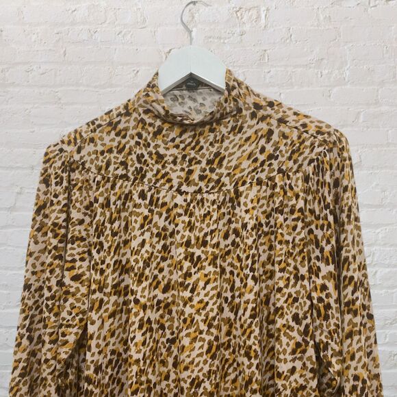 Ann Taylor Leopard Print Turtleneck Top XS - Picture 4 of 15